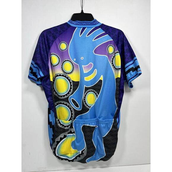 Primal Wear Cycling Jersey Men L Bright Southwestern Kokopelli All Print 3/4 Zip - Picture 4 of 7